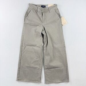 Nydj Mona Wide Leg Striped Denim Jeans Size 0 Ankle Length NEW